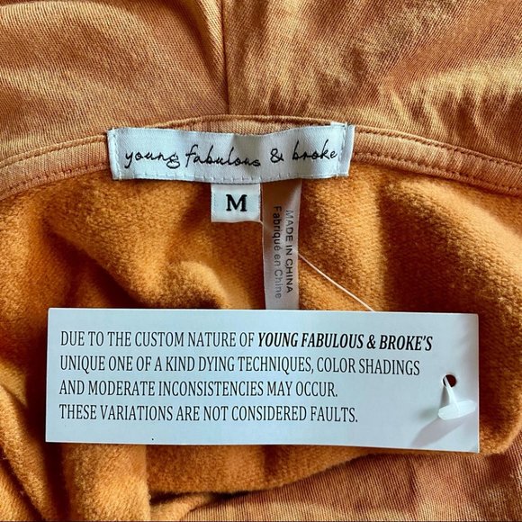 YOUNG FABULOUS & BROKE Tie Dye Hooded Sweatshirt M - Picture 4 of 9